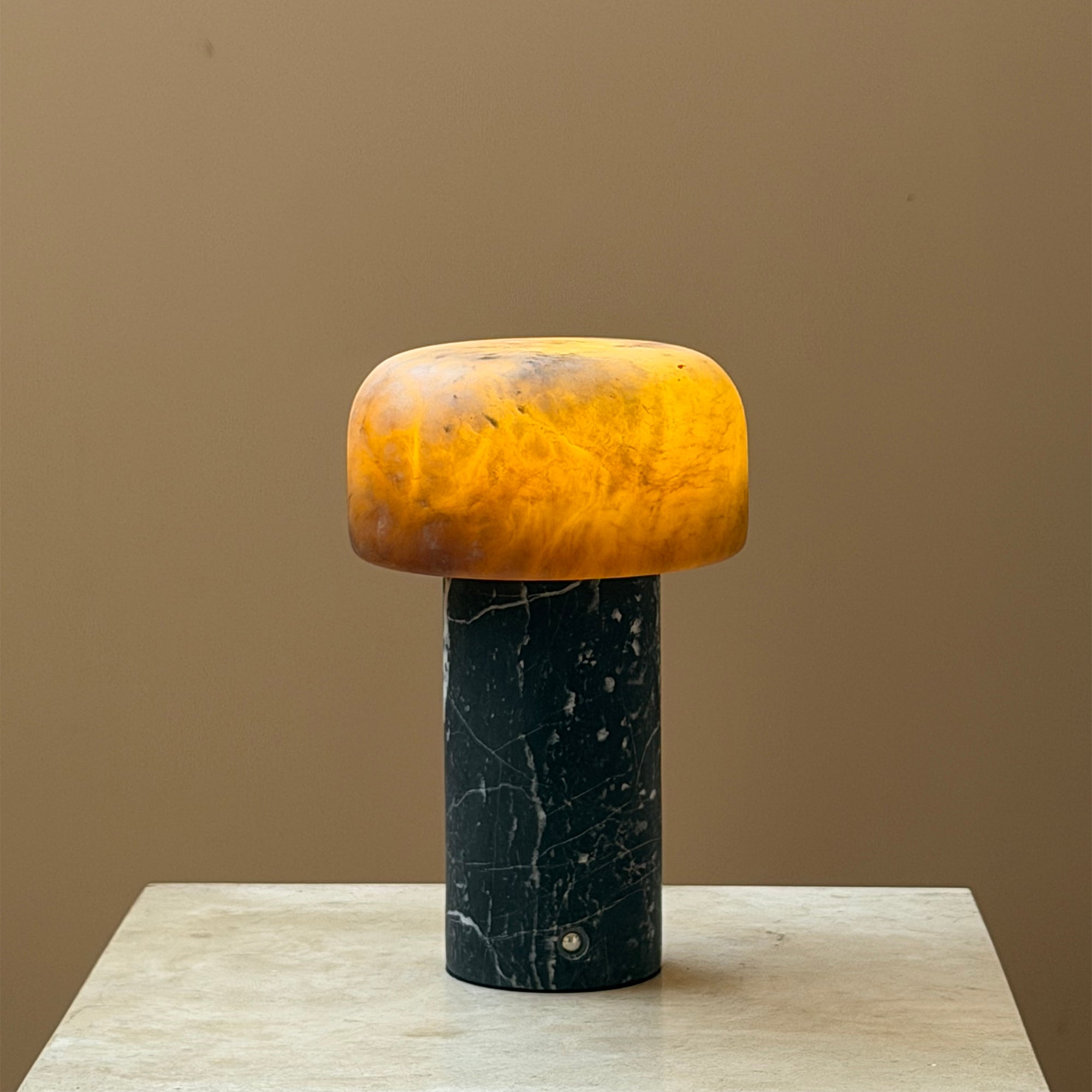 Sorvane Marble Alabaster Table Lamp (Built-in Battery)