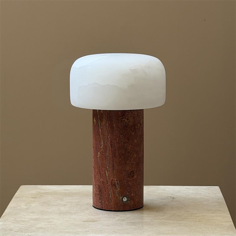 Sorvane Marble Alabaster Table Lamp (Built-in Battery)