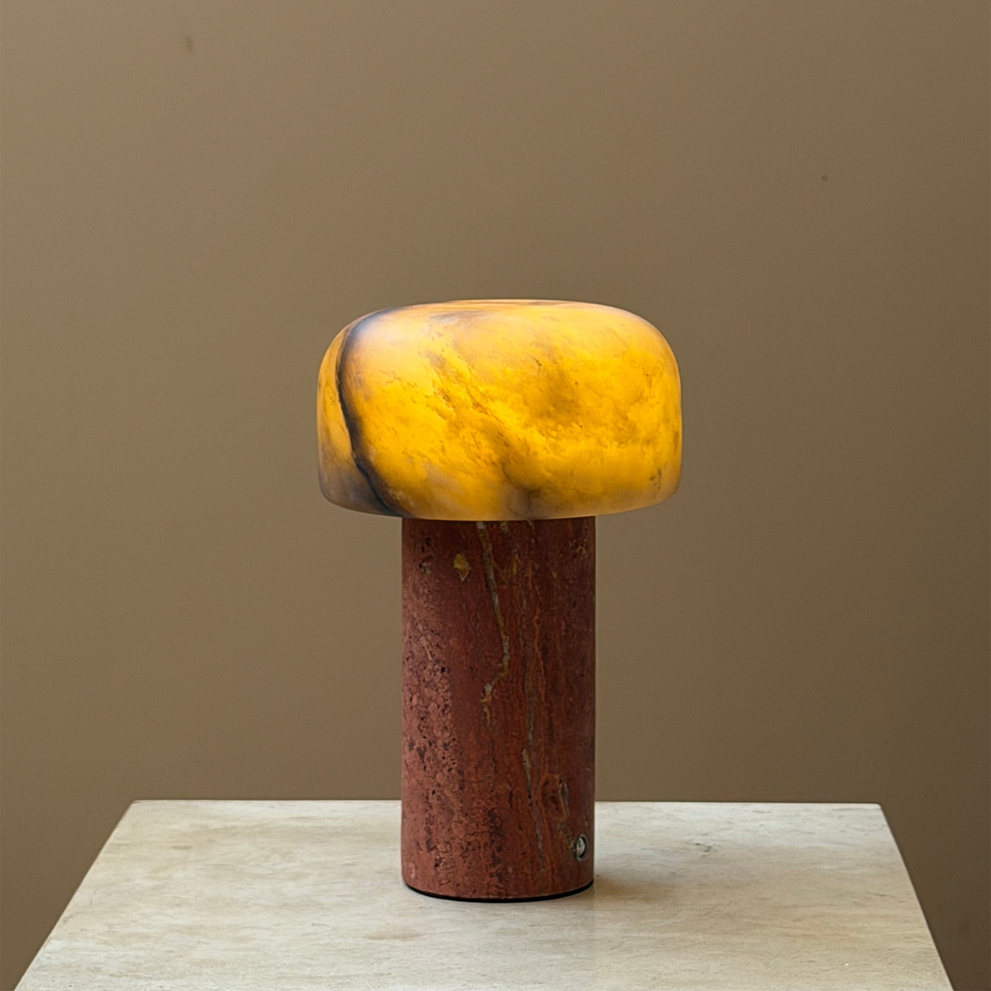 Sorvane Marble Alabaster Table Lamp (Built-in Battery)