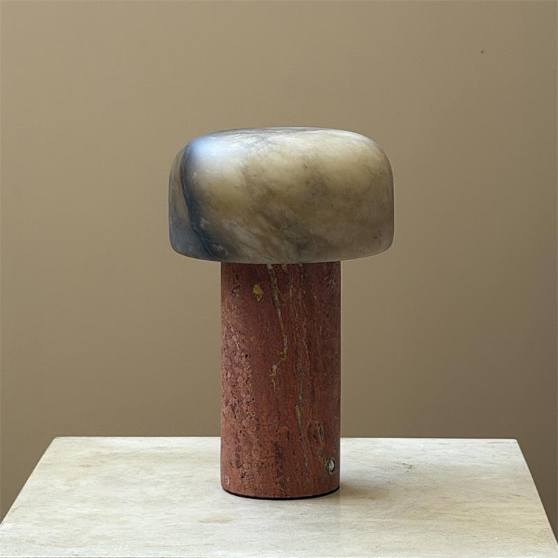 Sorvane Marble Alabaster Table Lamp (Built-in Battery)