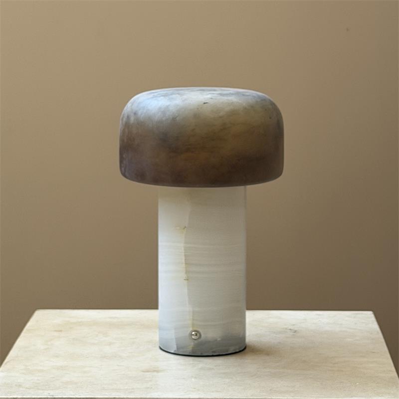 Sorvane Marble Alabaster Table Lamp (Built-in Battery)