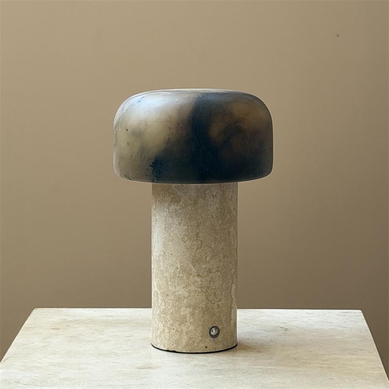 Sorvane Marble Alabaster Table Lamp (Built-in Battery)