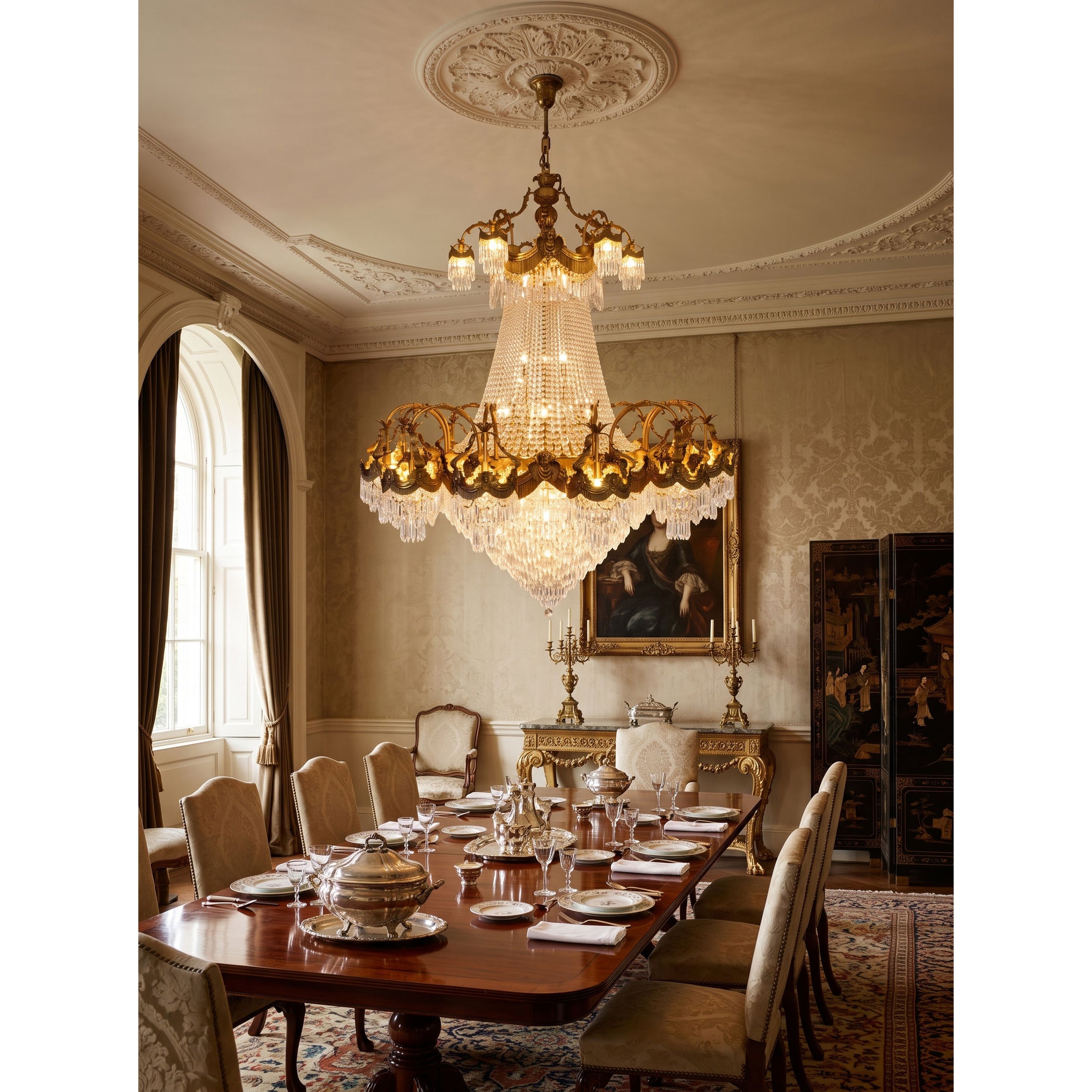 Stained Crystal Chandelier