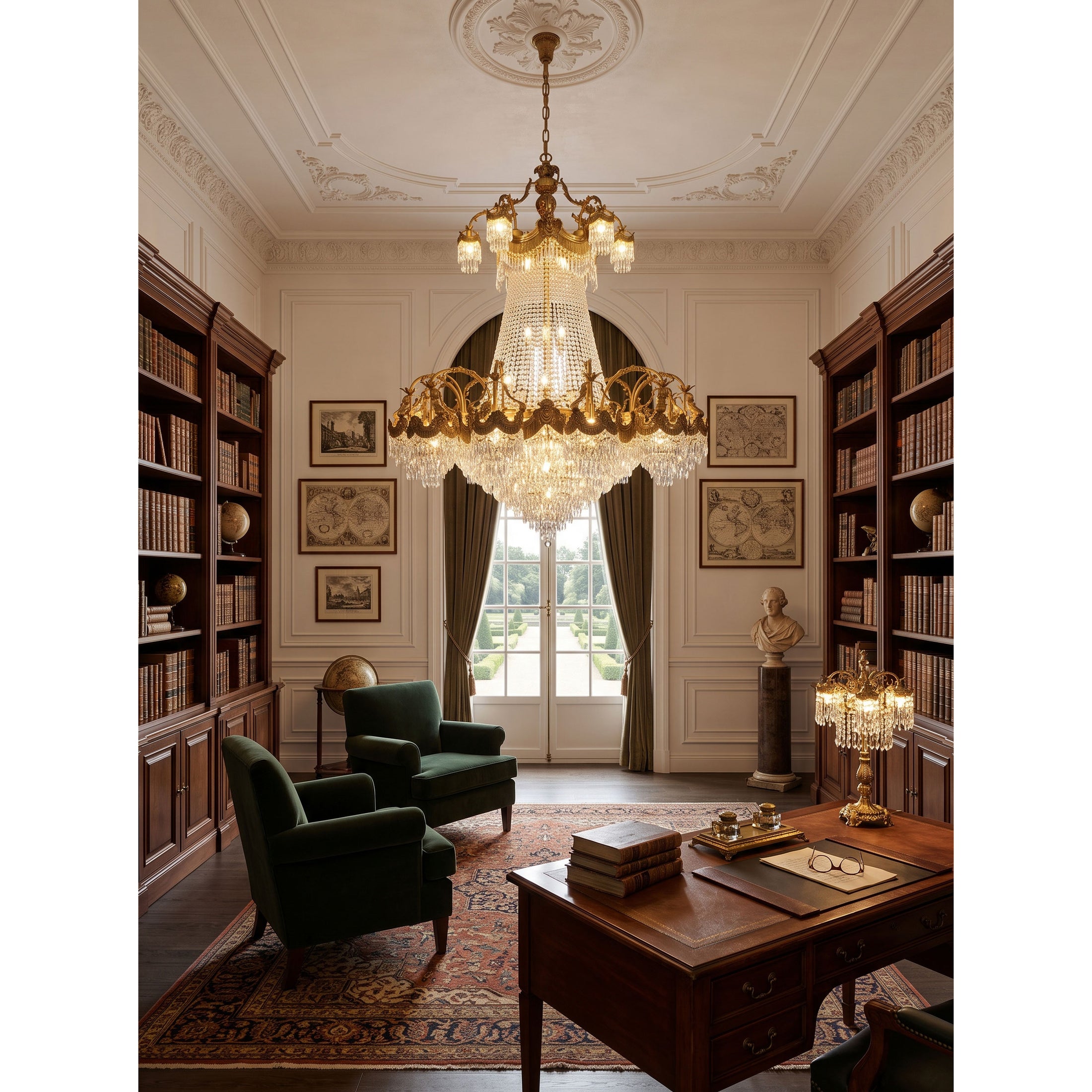 Stained Crystal Chandelier