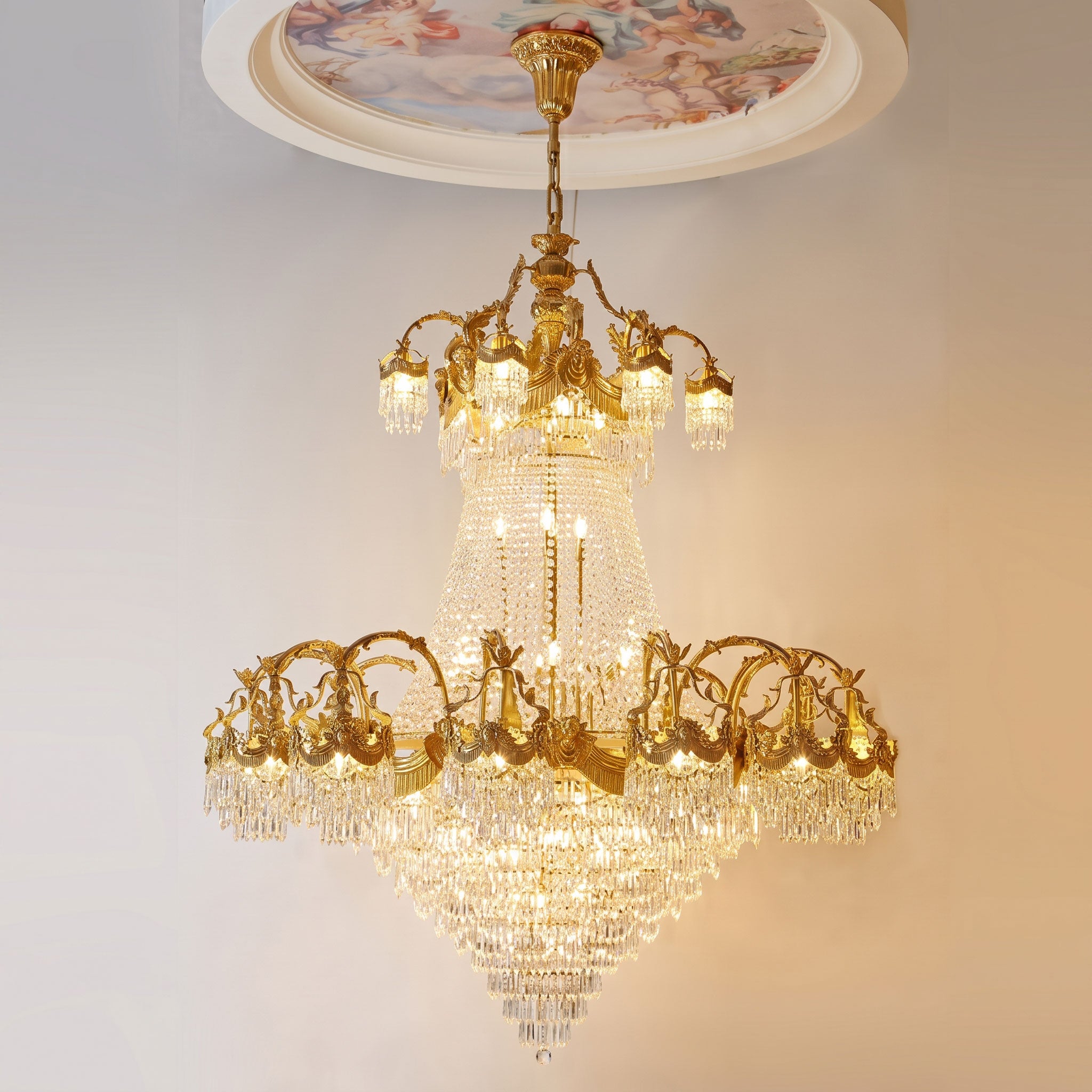 Stained Crystal Chandelier