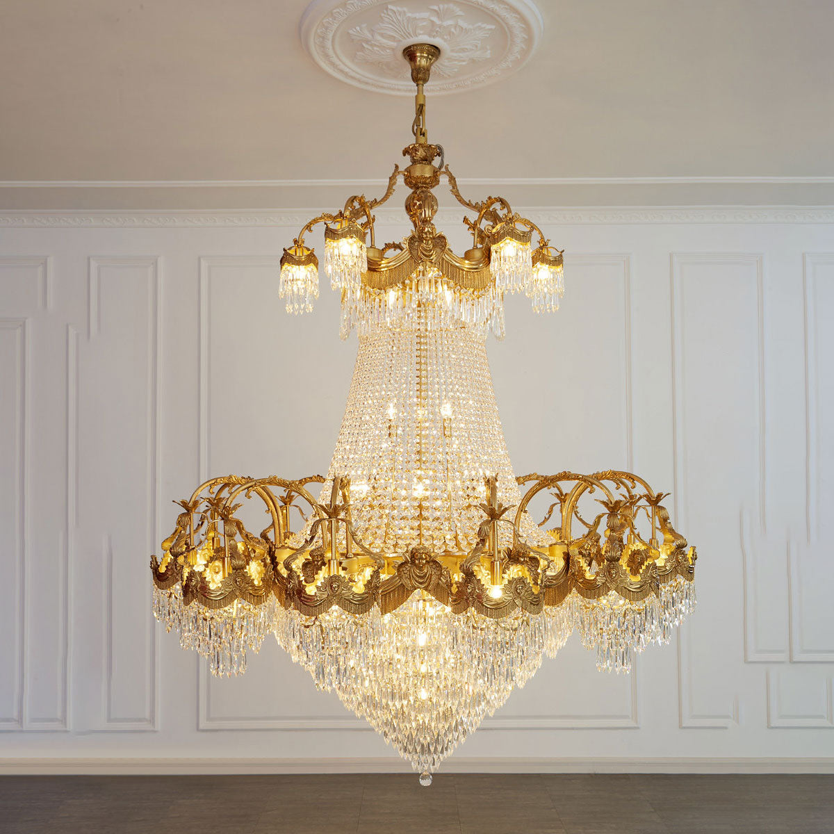 Stained Crystal Chandelier