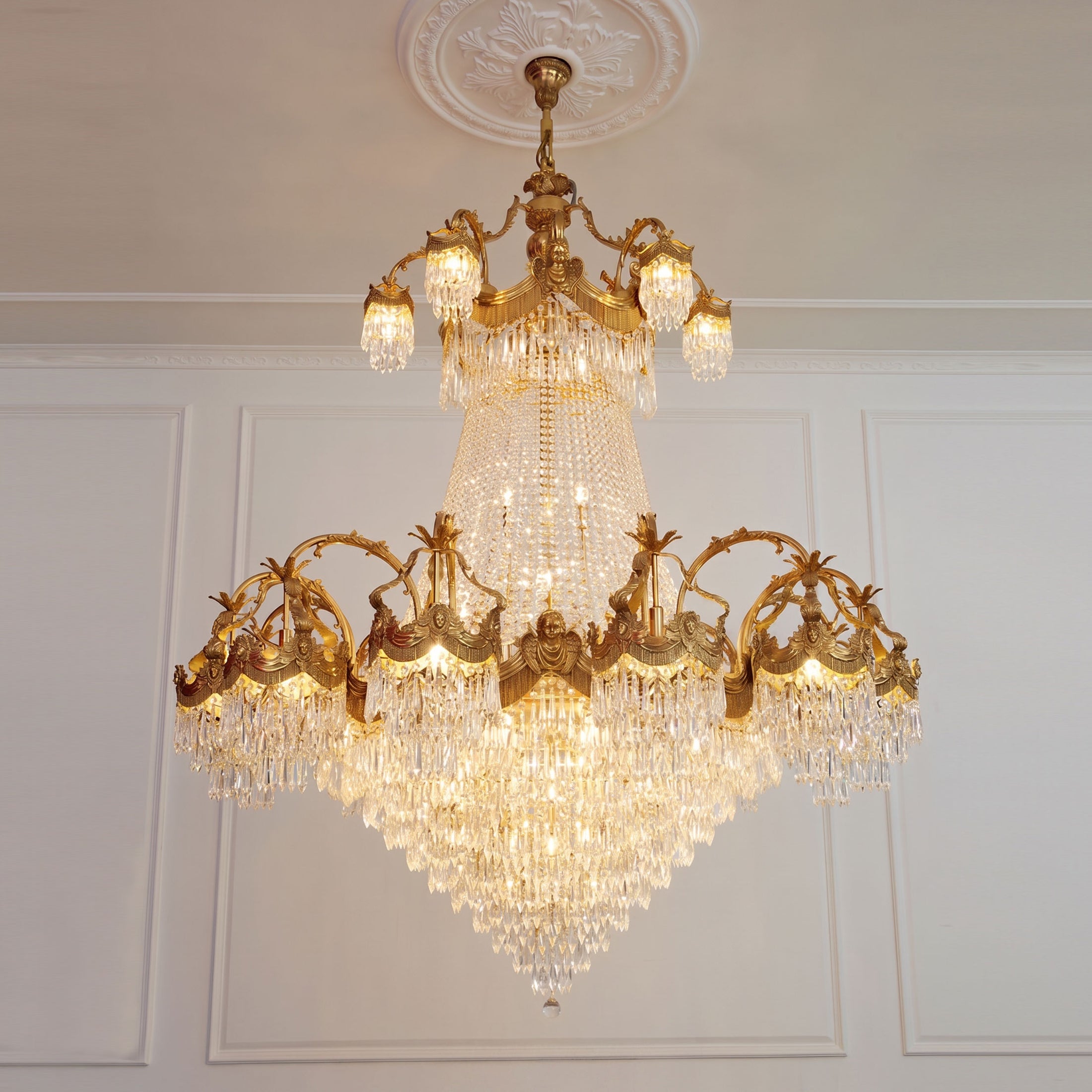 Stained Crystal Chandelier