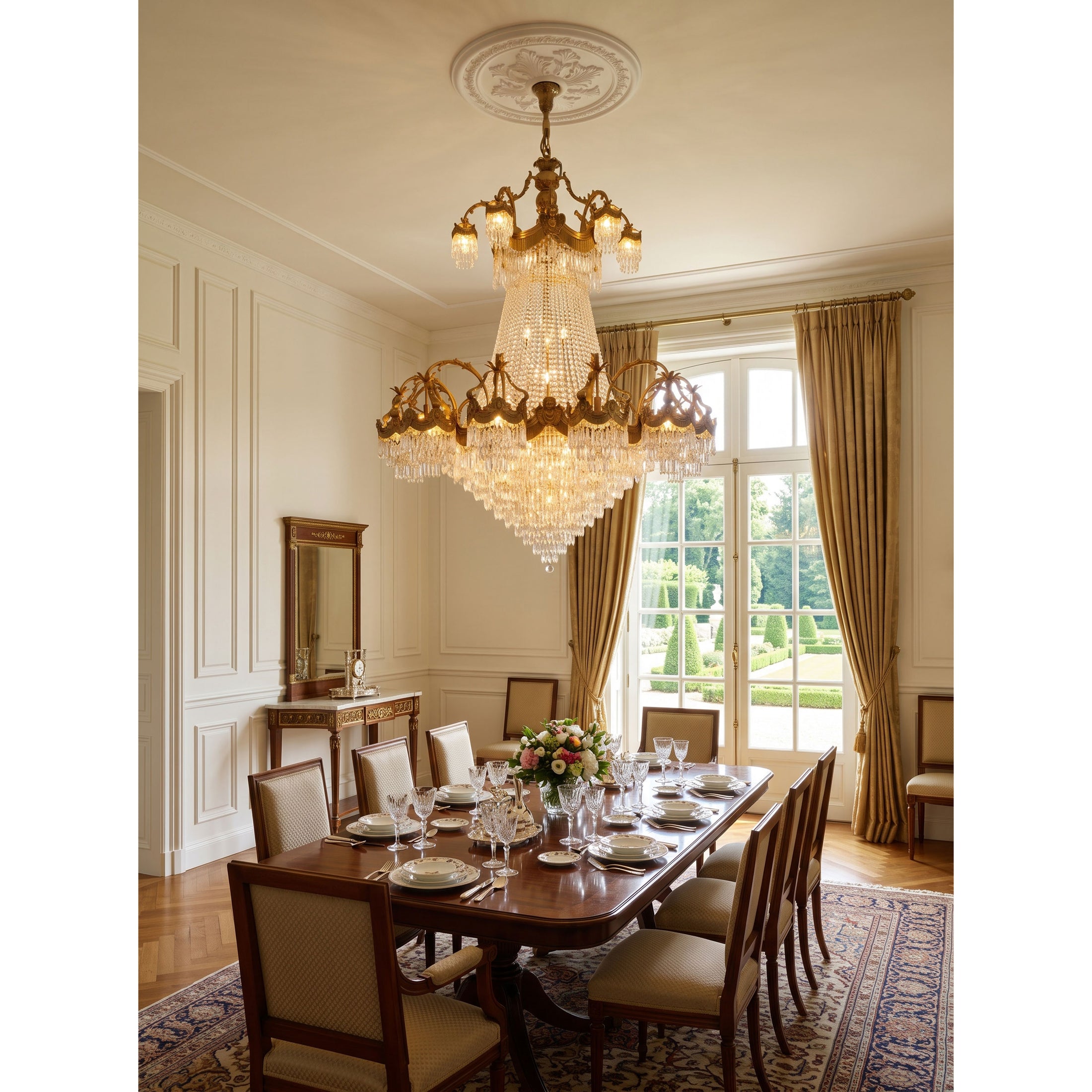 Stained Crystal Chandelier