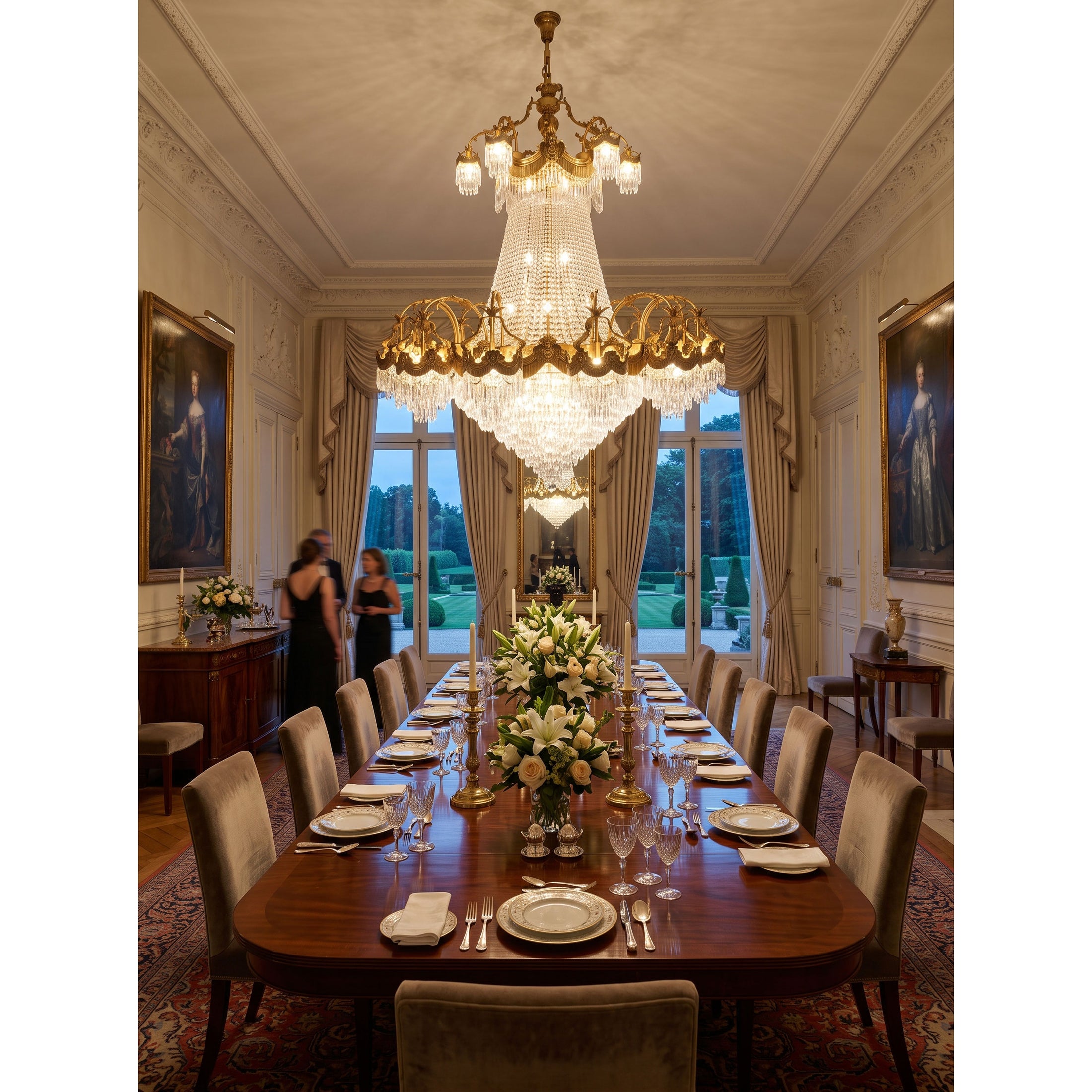 Stained Crystal Chandelier