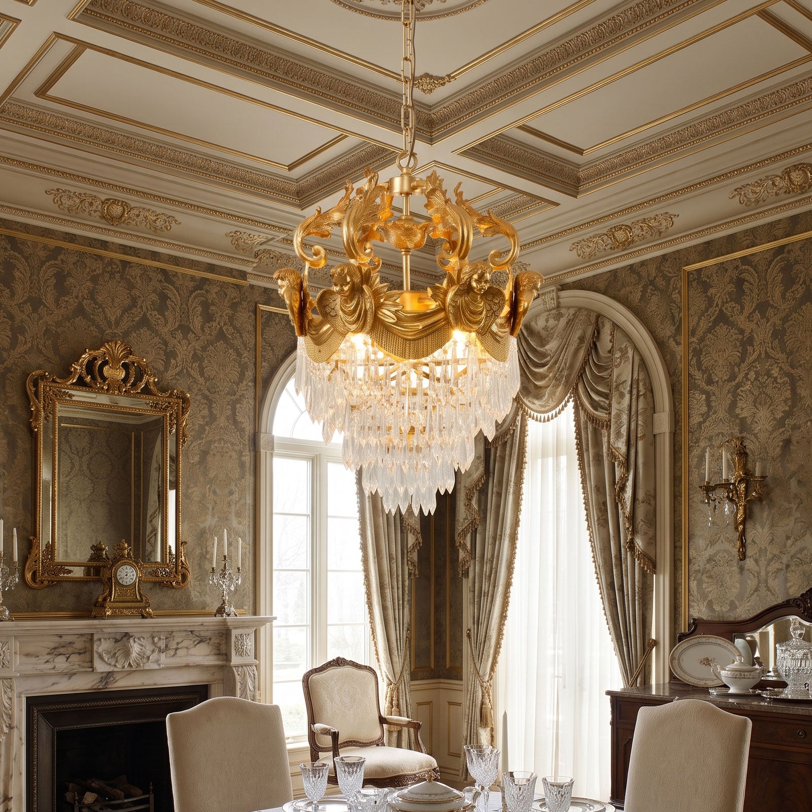 Stained Crystal Pendant Lamp