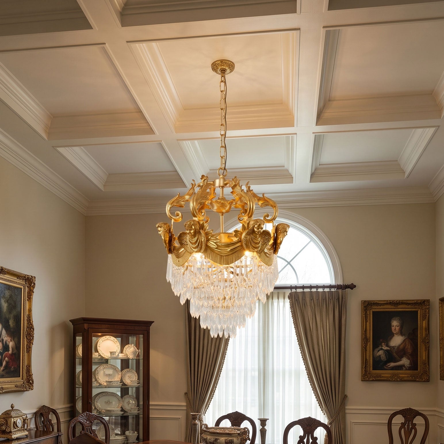 Stained Crystal Pendant Lamp
