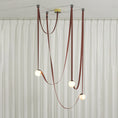 تحميل الصورة في عارض المعرض، ثريا Tether بثلاث أضواء من الألباستر المتدفق
