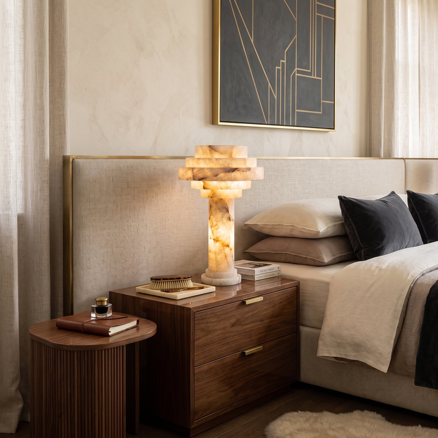 Tieralith Alabaster Table Lamp