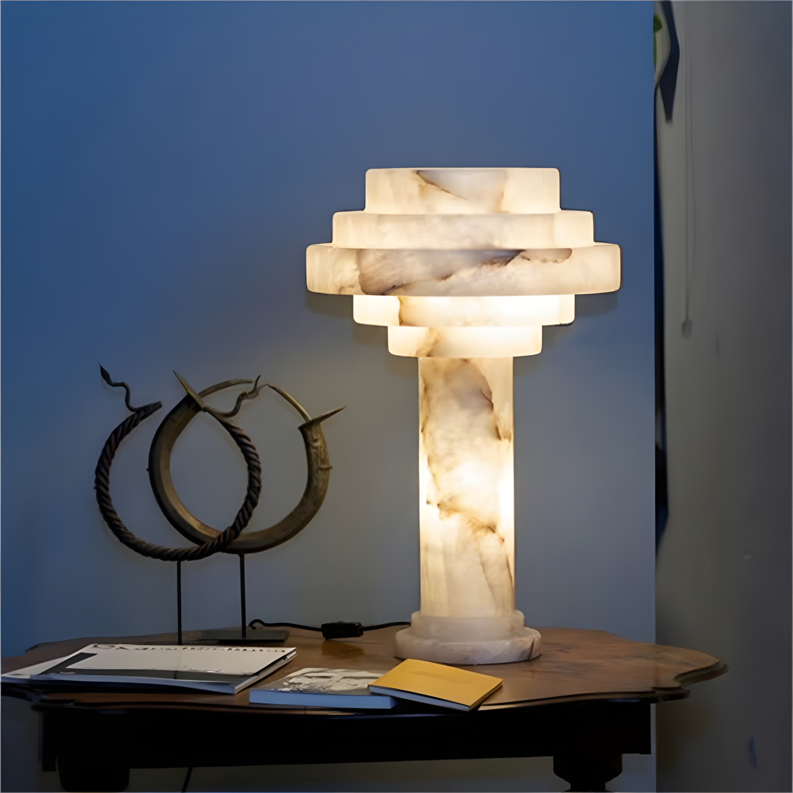 Tieralith Alabaster Table Lamp