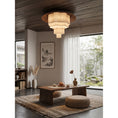 Cargar la imagen en la vista de la galería, Tiered Wave-edge Fabric Chandelier
