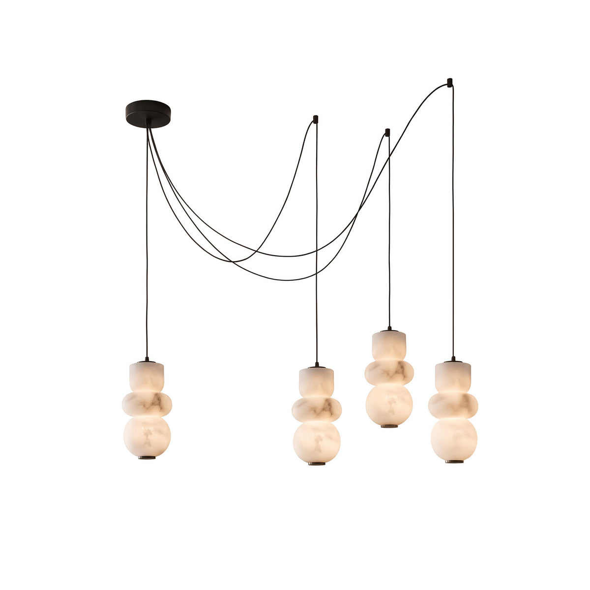 Totem Alabaster Adjustable Chandelier