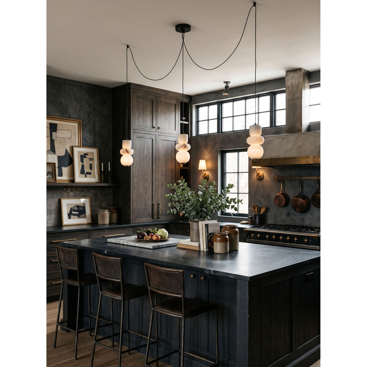 Totem Alabaster Adjustable Chandelier