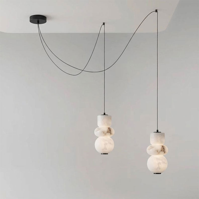 Totem Alabaster Adjustable Chandelier