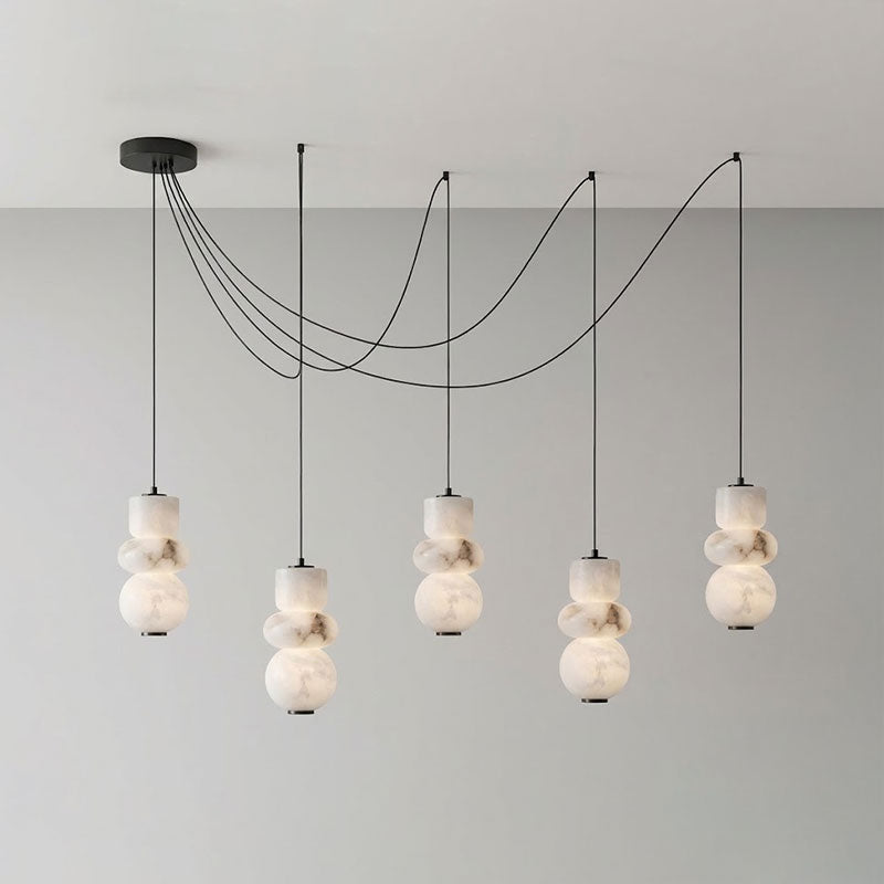 Totem Alabaster Adjustable Chandelier