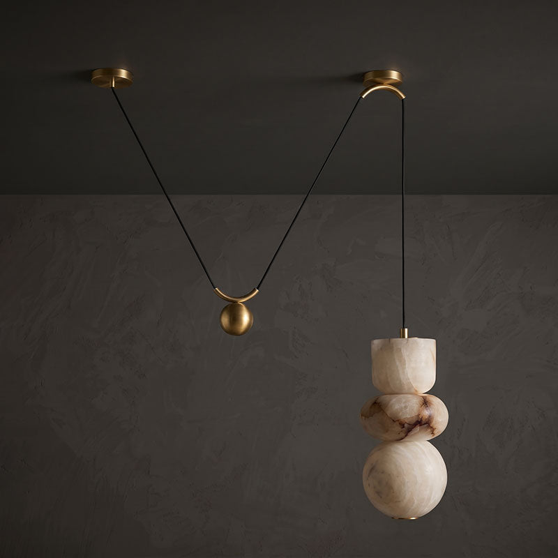 Hanglamp Totem Albast met tegengewicht
