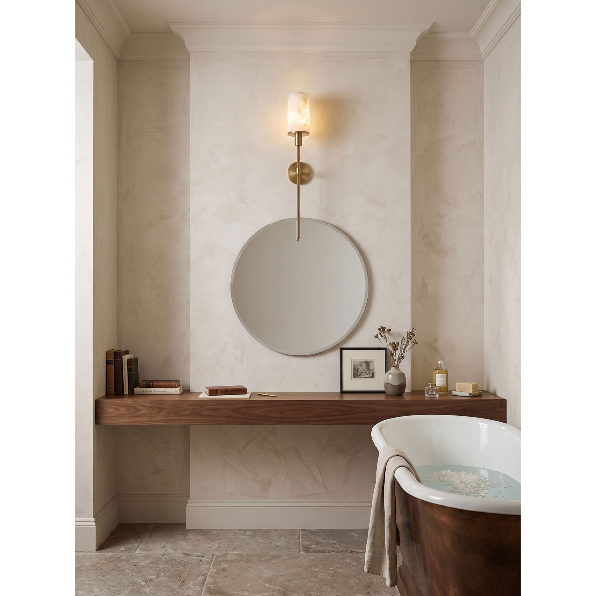Tracie Alabaster Wall Sconce