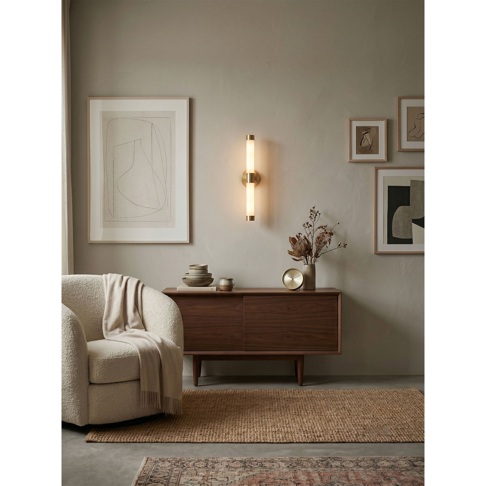 Tube Brass Wall Sconce