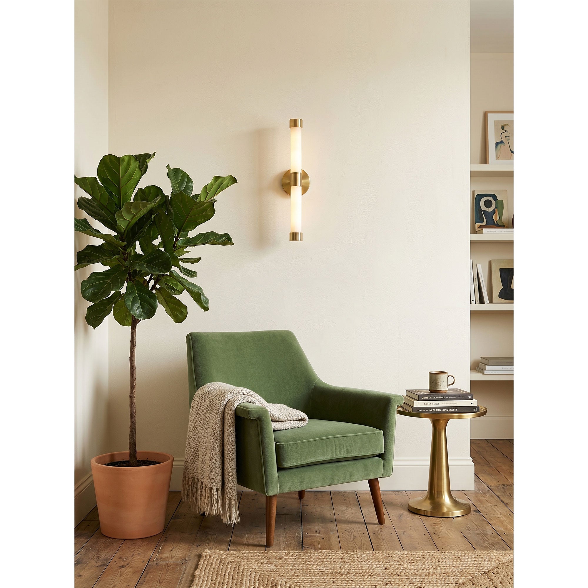 Tube Brass Wall Sconce