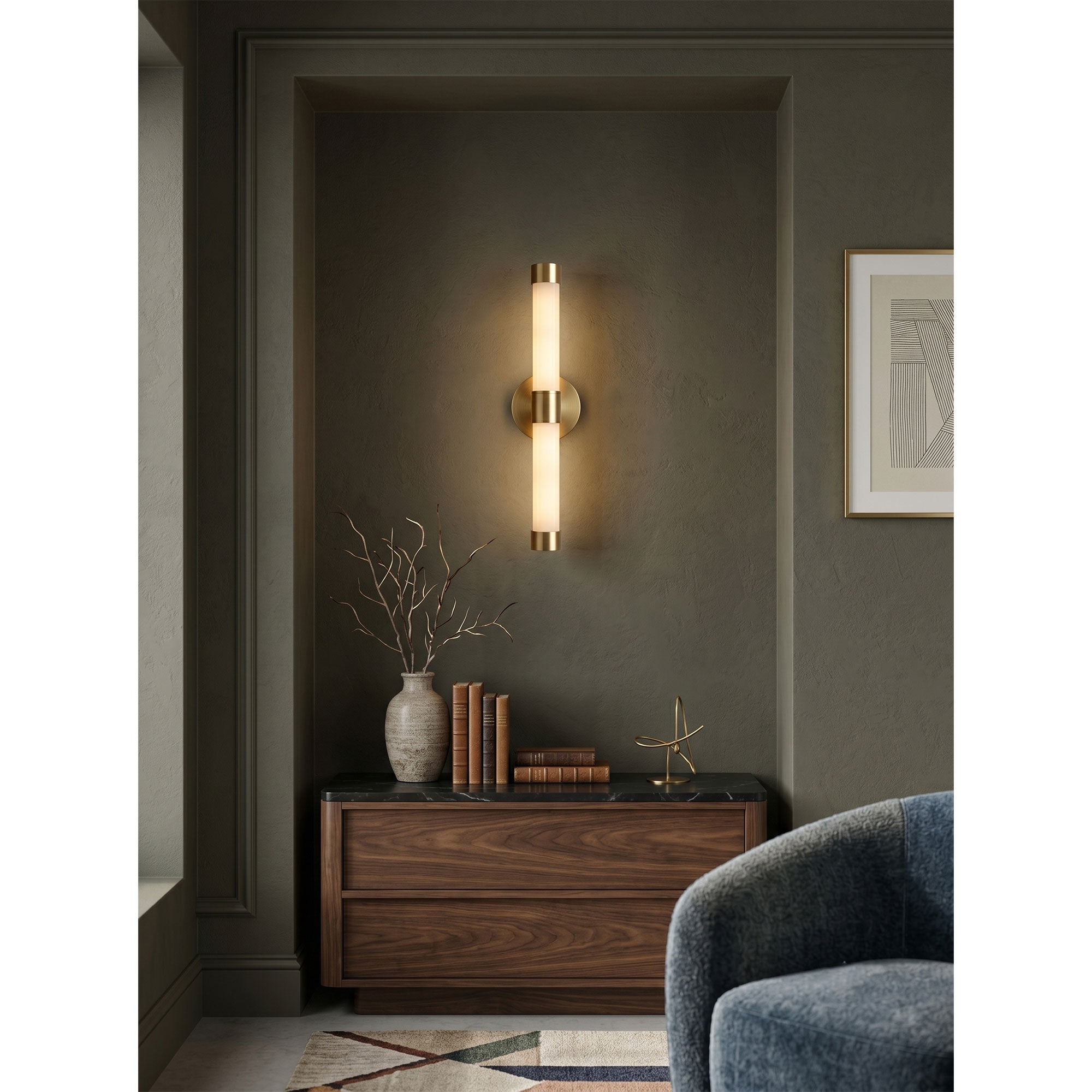 Tube Brass Wall Sconce