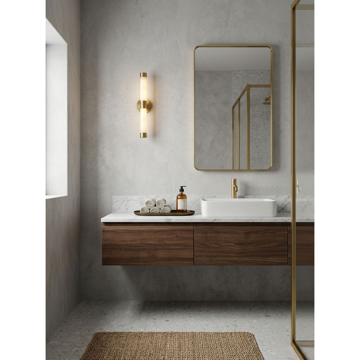 Tube Brass Wall Sconce