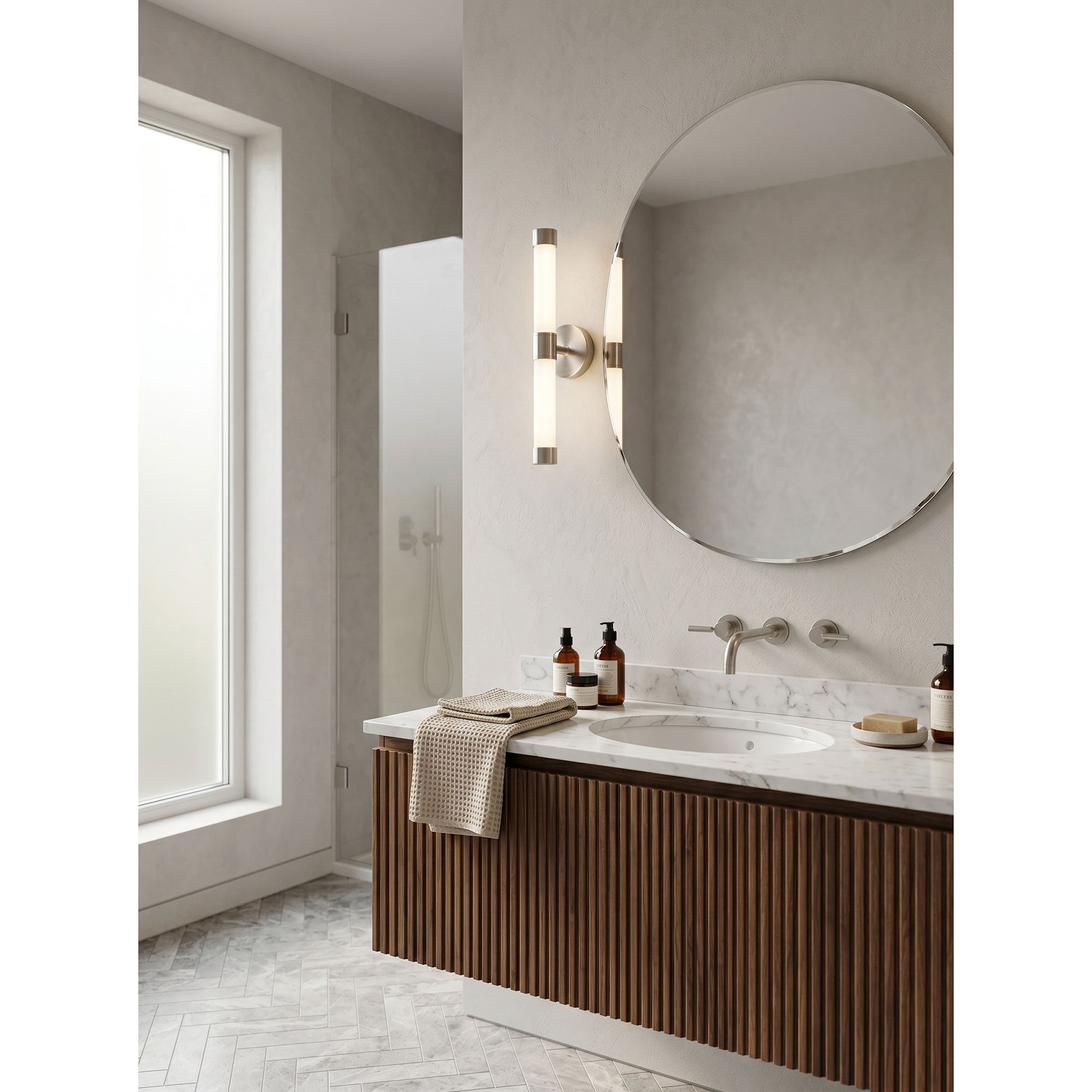 Tube Brass Wall Sconce