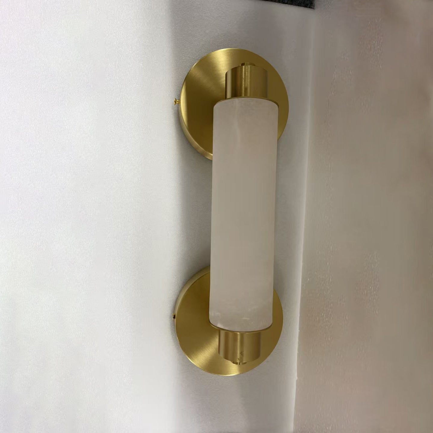 Tubular Alabaster Wall Sconce