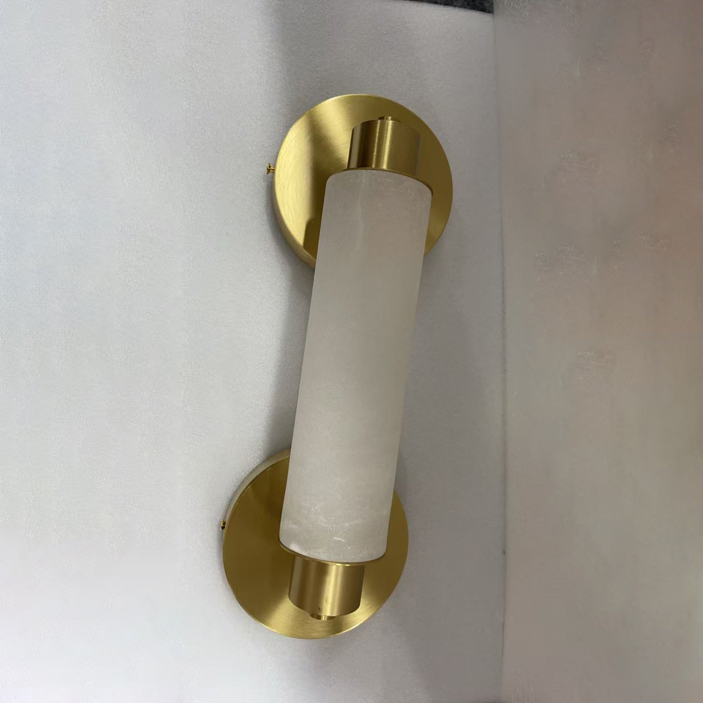 Tubular Alabaster Wall Sconce
