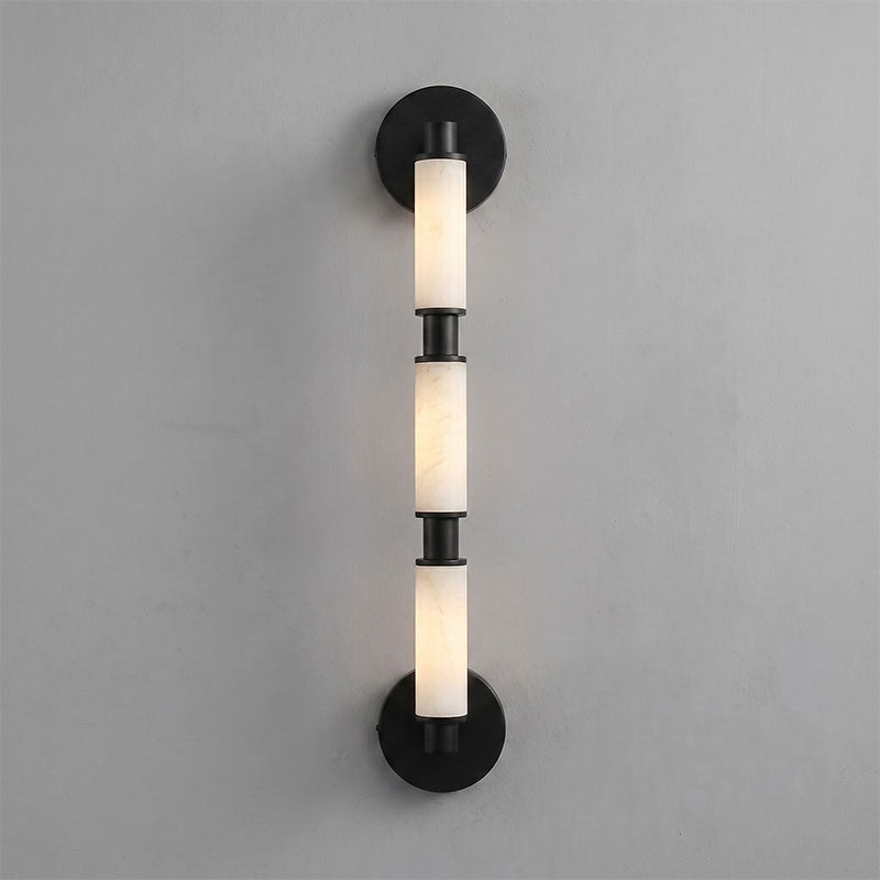 Tubular Alabaster Wall Sconce