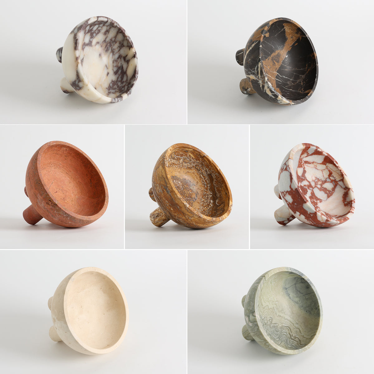 Tuscan Marble Footed Bowl