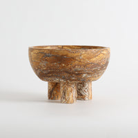 Tuscan Marble Footed Bowl