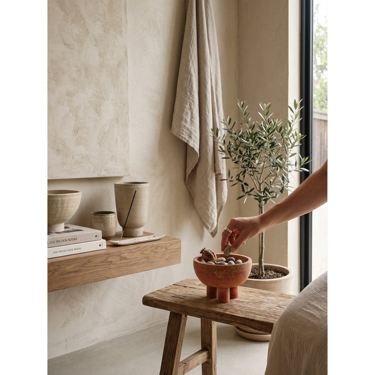 Tuscan Marble Footed Bowl