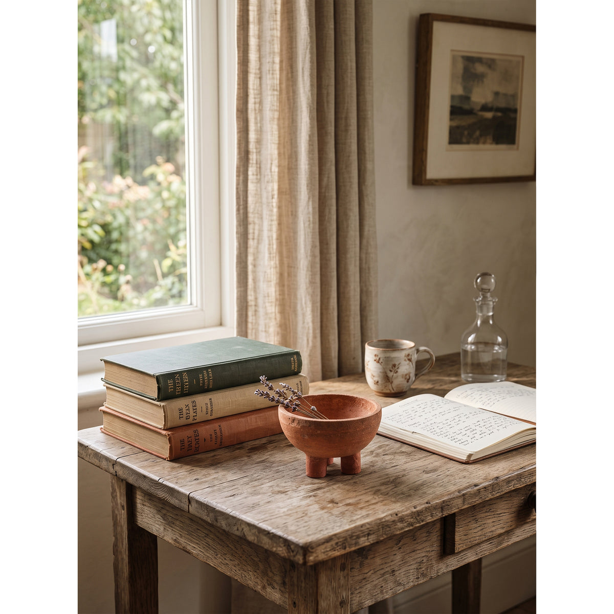 Tuscan Marble Footed Bowl