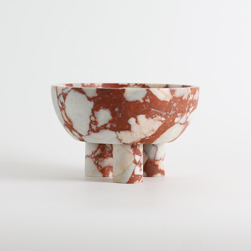 Tuscan Marble Footed Bowl