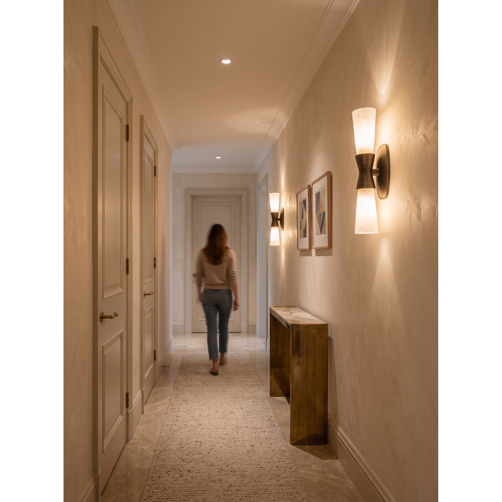 Twist Tapered Alabaster Wall Sconce