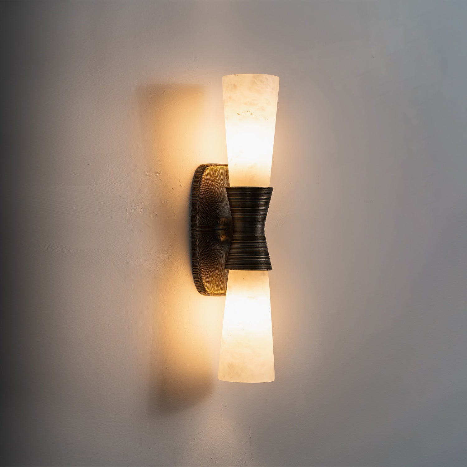Twist Tapered Alabaster Wall Sconce