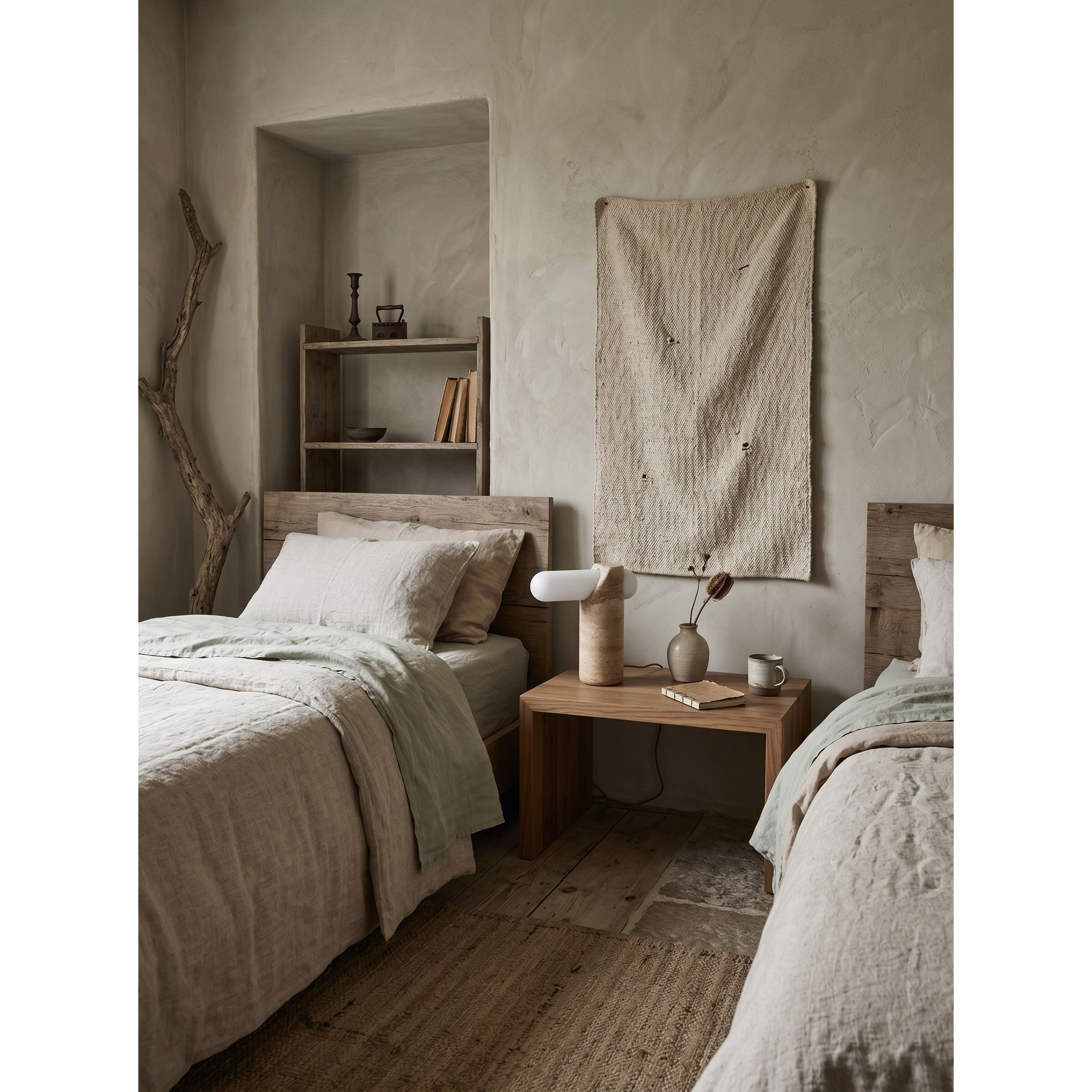 VIA Travertine Table Lamp