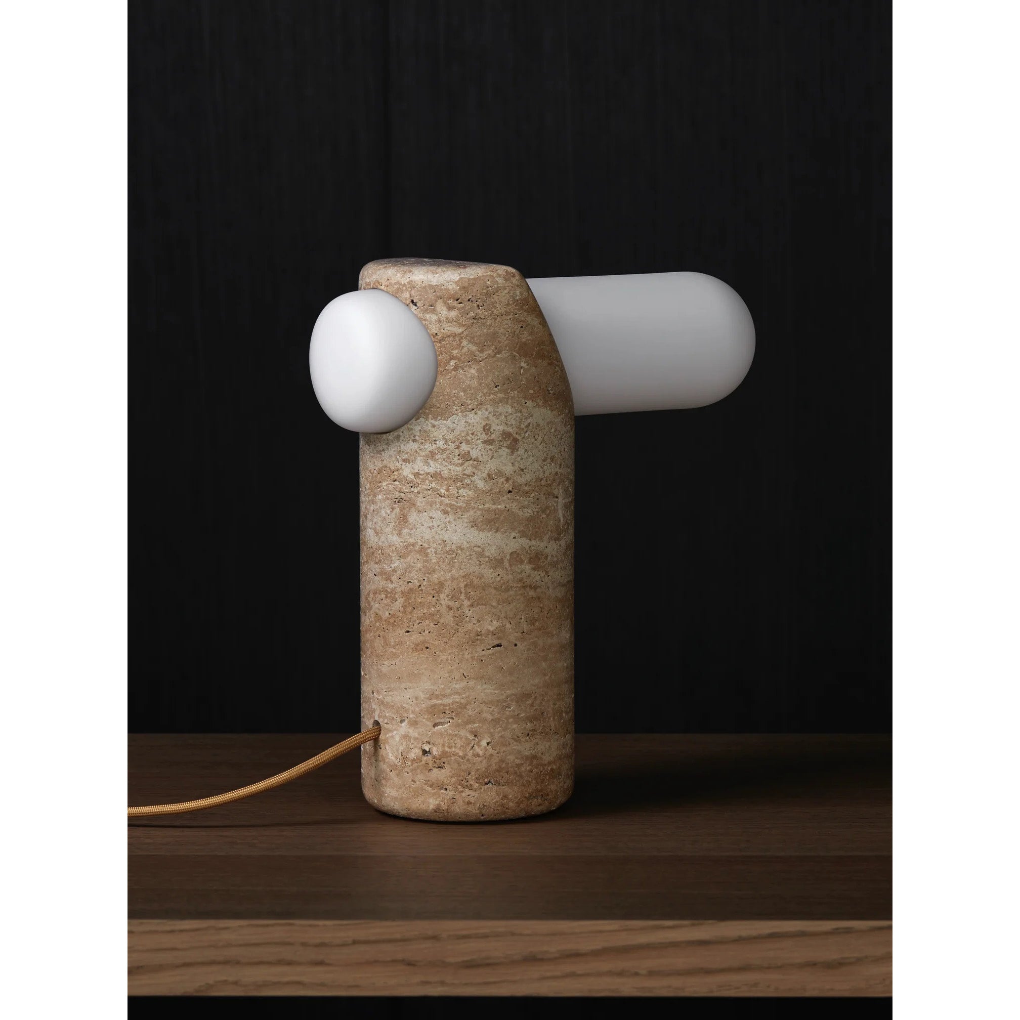 VIA Travertine Table Lamp