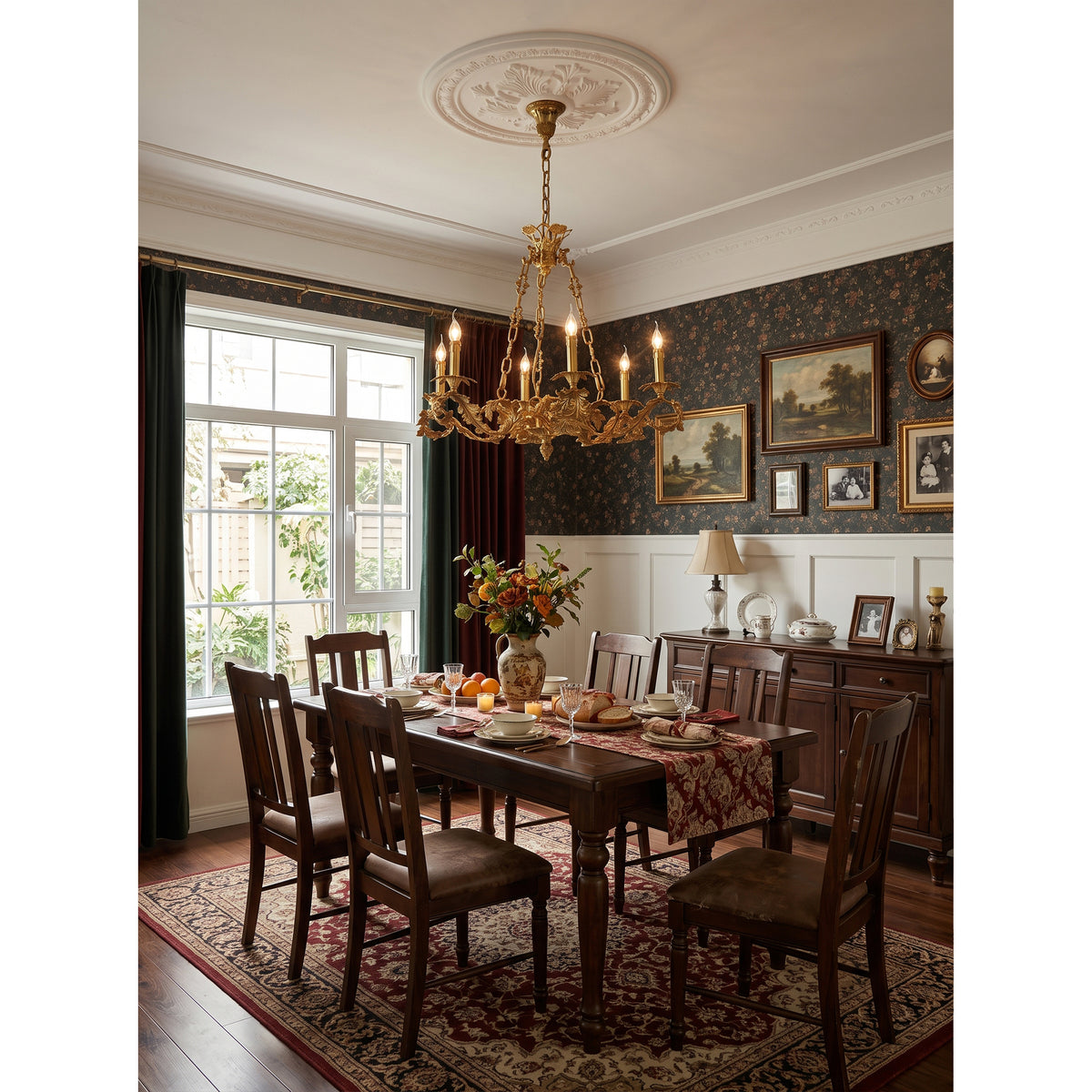 Valcourt Brass Scroll Chandelier