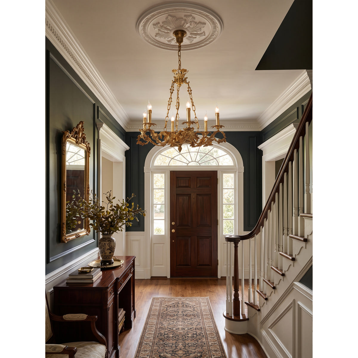 Valcourt Brass Scroll Chandelier