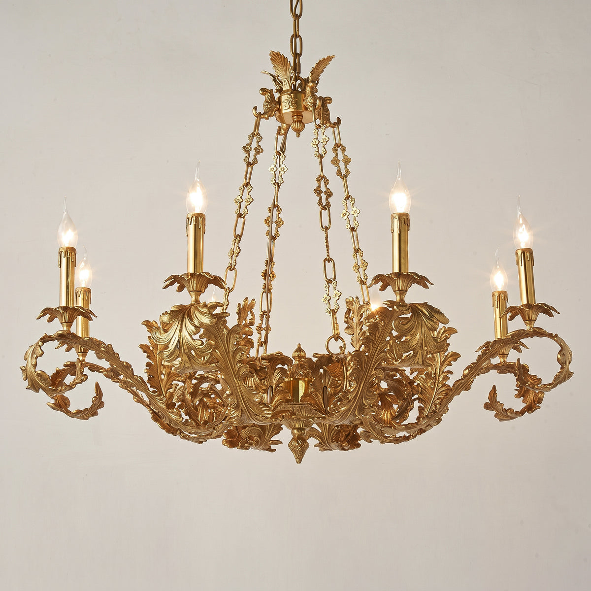 Valcourt Brass Scroll Chandelier