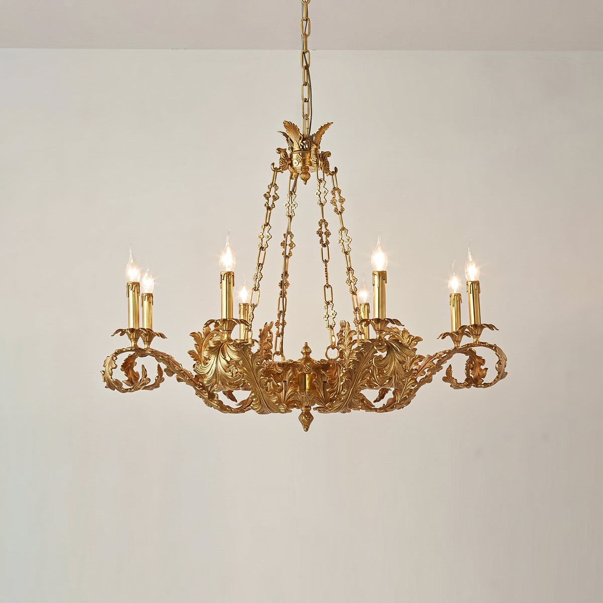 Valcourt Brass Scroll Chandelier
