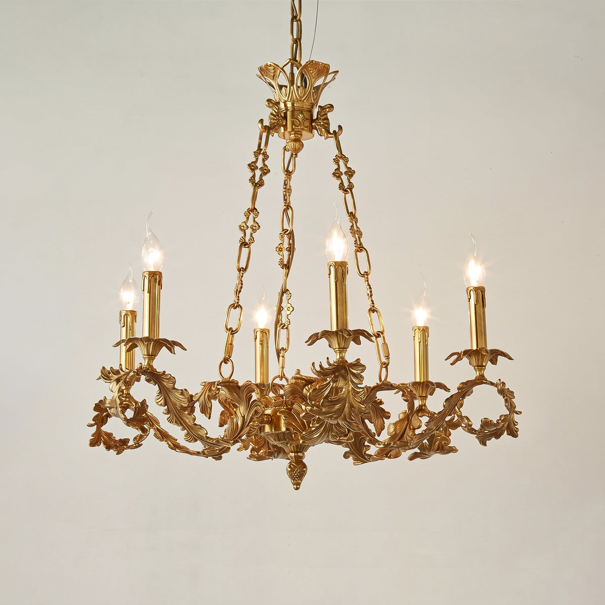Valcourt Brass Scroll Chandelier