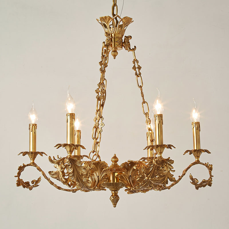 Valcourt Brass Scroll Chandelier