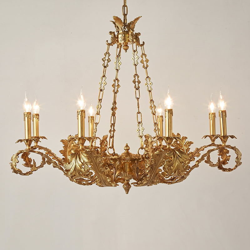 Valcourt Brass Scroll Chandelier