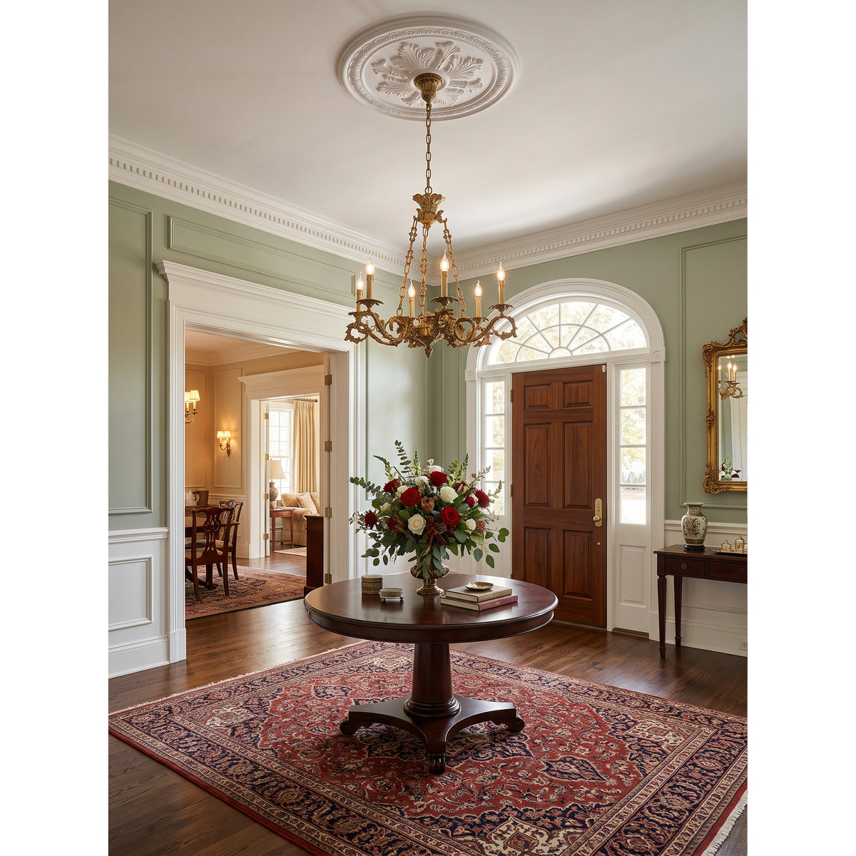 Valcourt Brass Scroll Chandelier